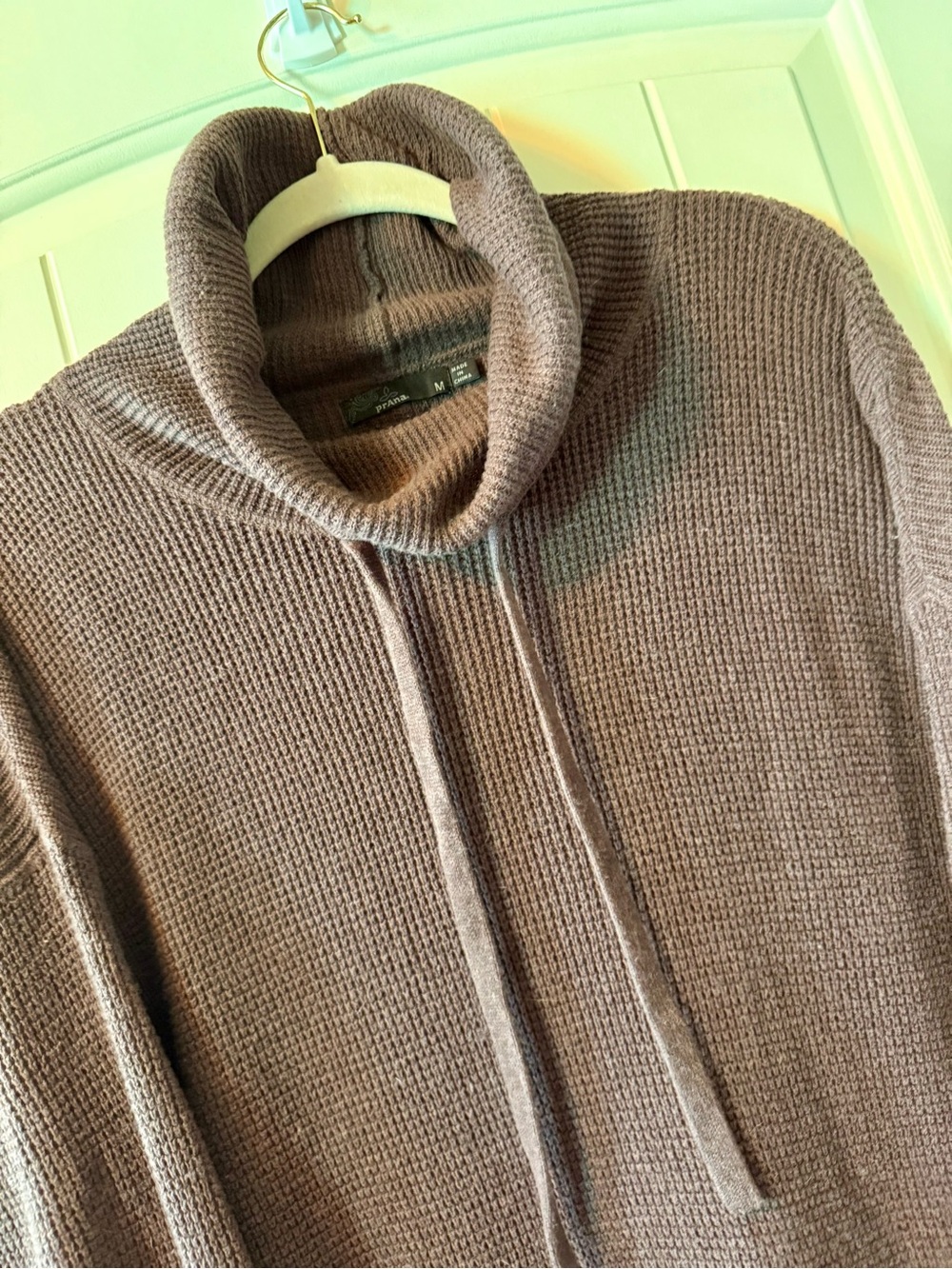Prana Milani Dress with Drawstring Cowl in the color Clove